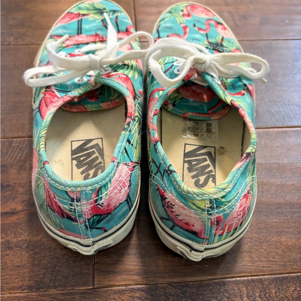 Vans Old Skool Flamingo Print Sneakers Authentic Van Doren Tropical Canvas Shoes - Picture 4 of 9